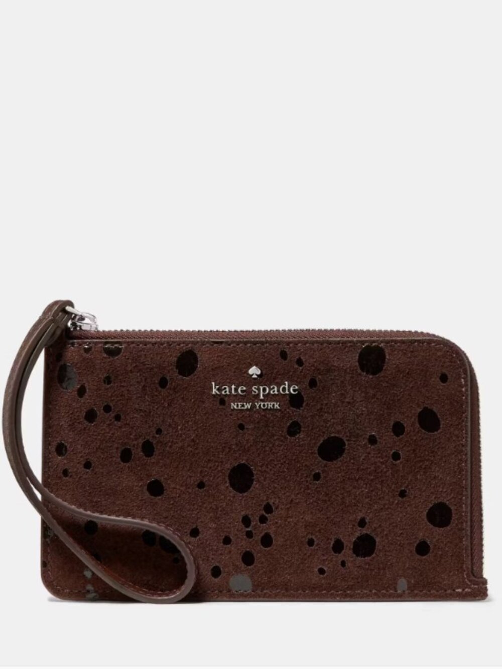 Kate Spade Lucy Suede Dots Small Wristlet NWT $99 MSRP